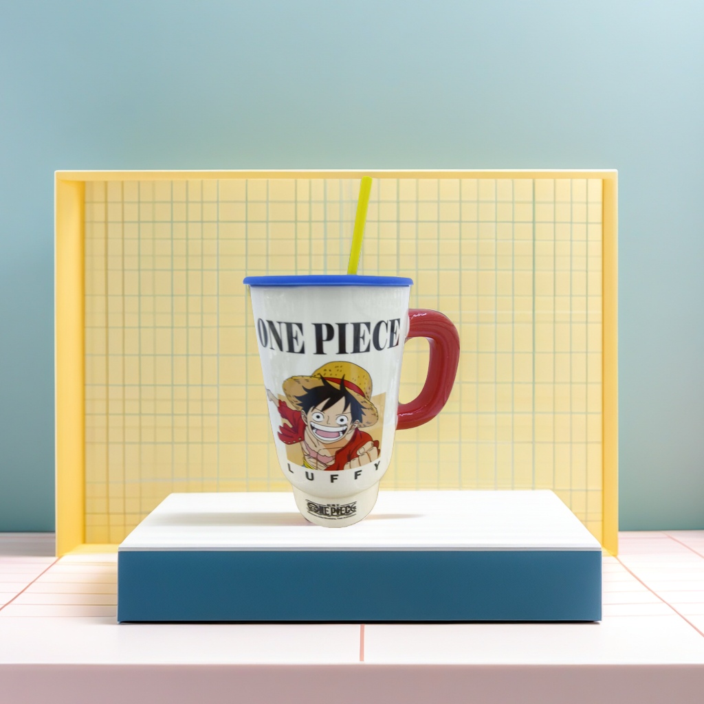 Limei Ceramic One Piece officially authorized ceramic cups, water cups, mugs with LIDS and straws, coffee cups, high appearance level, cute for children Application Scenario