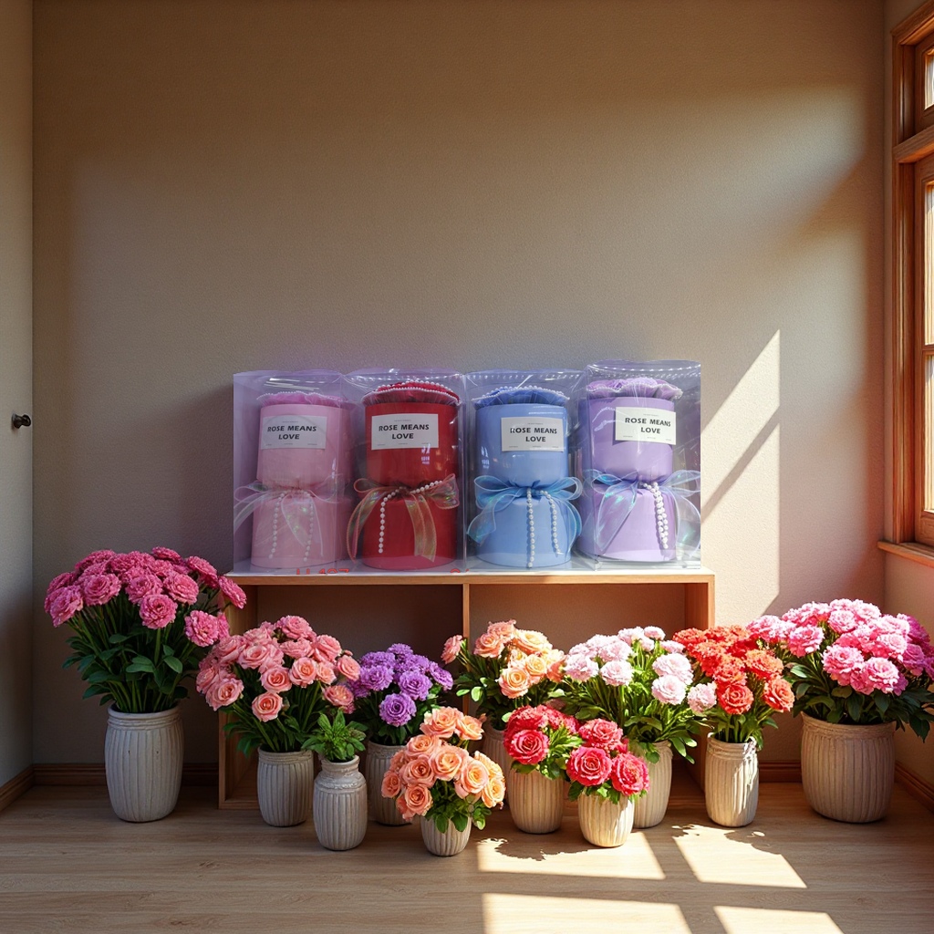 礼品花精美礼盒送女友妈妈生日礼物节日装饰摆件