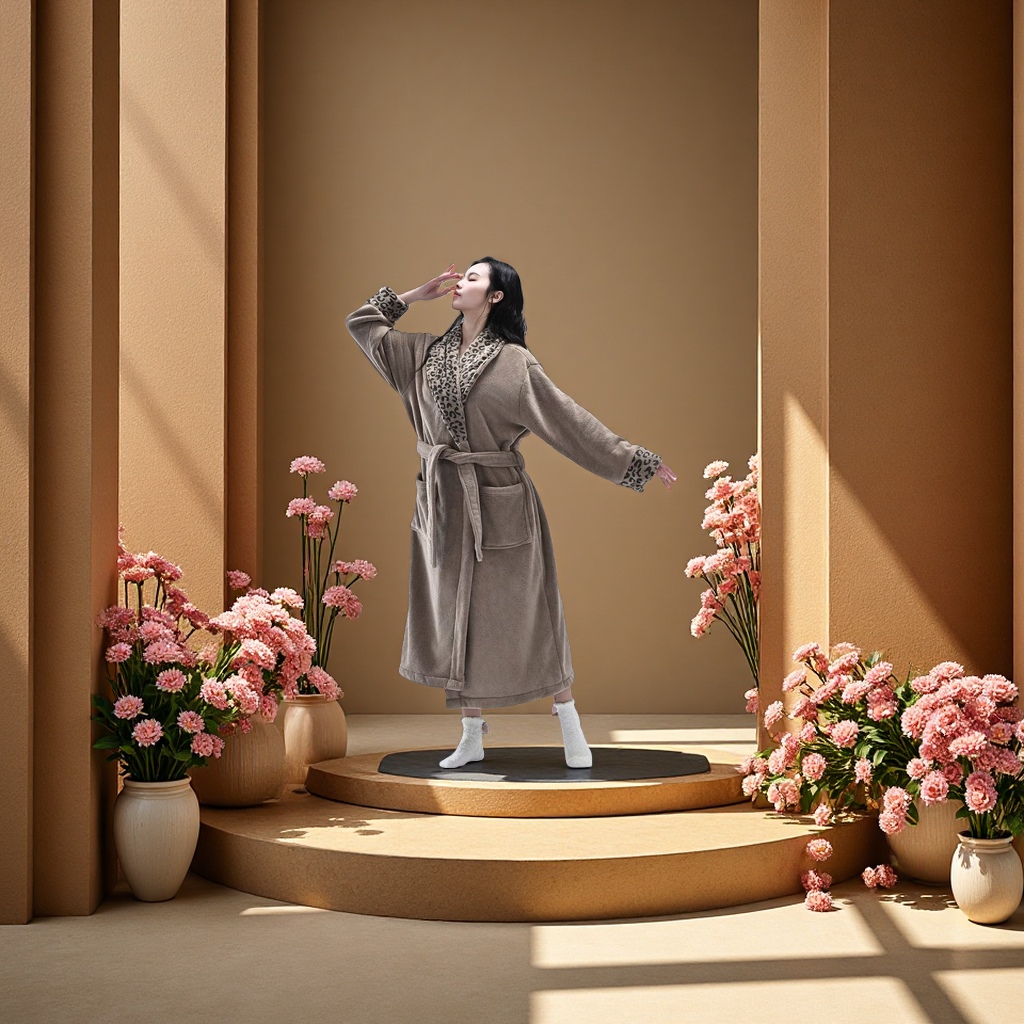 Thick and soft bathrobes for home and hotel use, large size for warmth Specification image