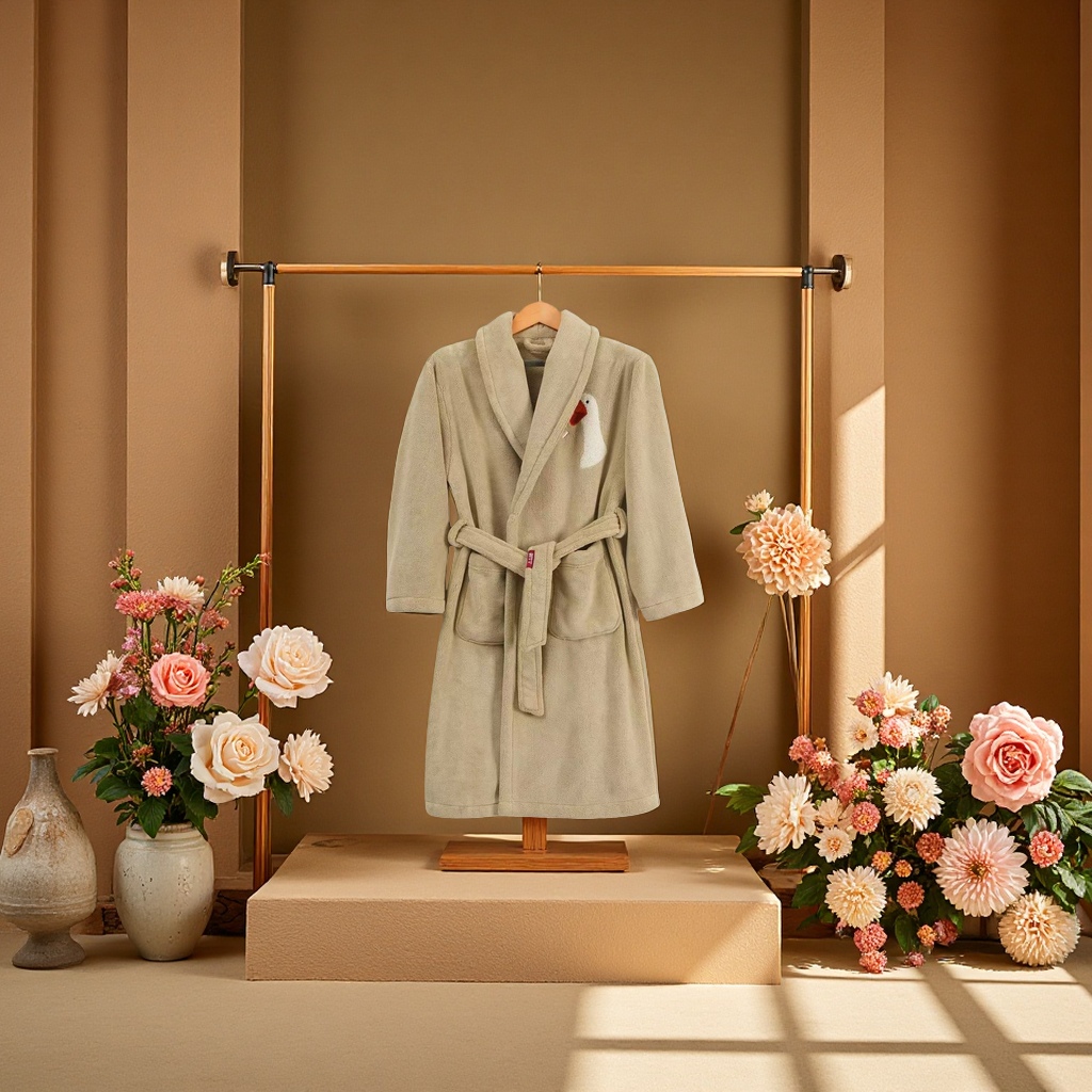 Thick and soft bathrobes for home and hotel use, large size for warmth Application Scenario