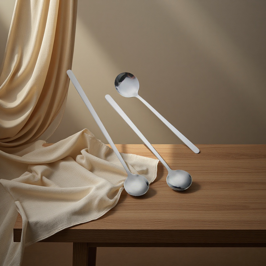 Metal coffee bean measuring spoon, stainless steel small spoon tableware, household genuine product 100444901 Specification image