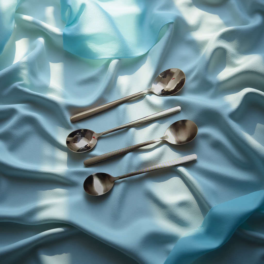 Metal coffee bean measuring spoon, stainless steel small spoon tableware, household genuine product 100600262 Specification image