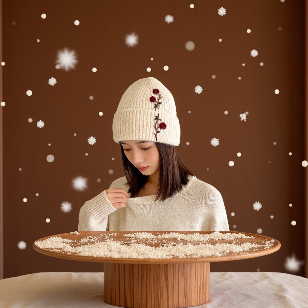 Korean-style retro knitted woolen ear-protecting hat for women 2026 new autumn and winter, warm and versatile, face-enhancing small headscarf Application Scenario