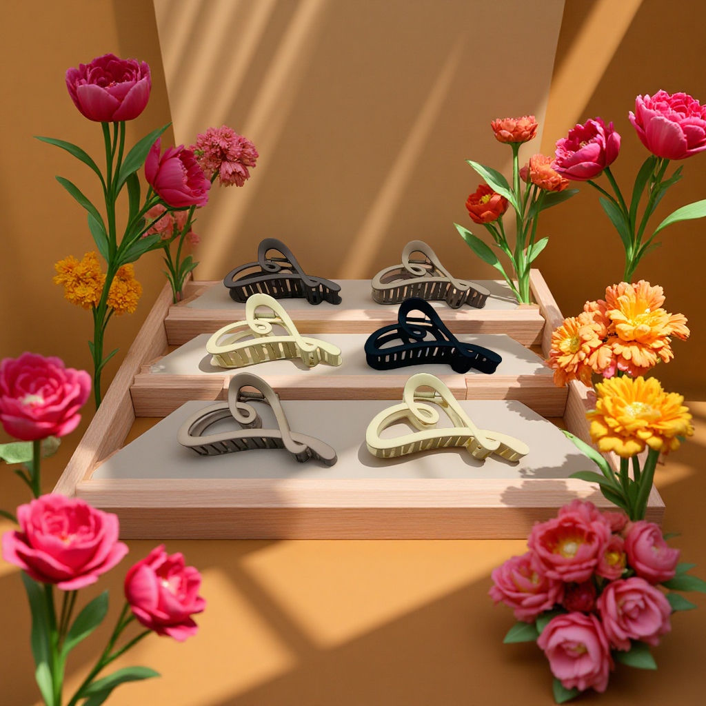 Heart-shaped hair clips are simple, fashionable and versatile hair accessories for female students' daily headwear and fixed clips Specification image