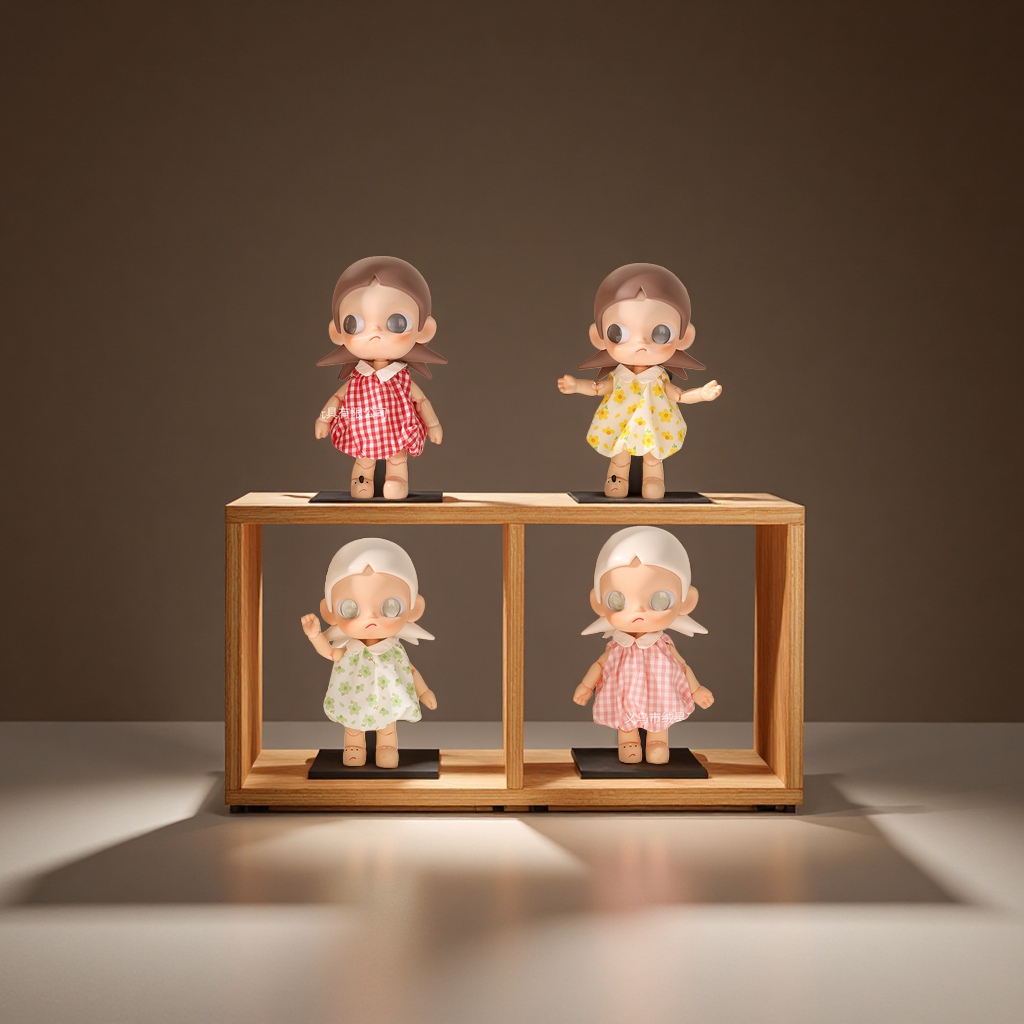 10cm baby dress of Sister Gazi with a doll collar and flower bud skirt in stock. Cute and trendy blind box dolls for dressing up and replacement Specification image