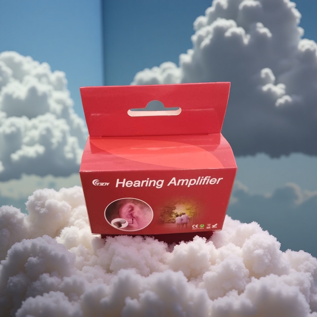The hearing aid is lightweight, with invisible noise reduction, clear calls, adjustable volume and Bluetooth connection Specification image