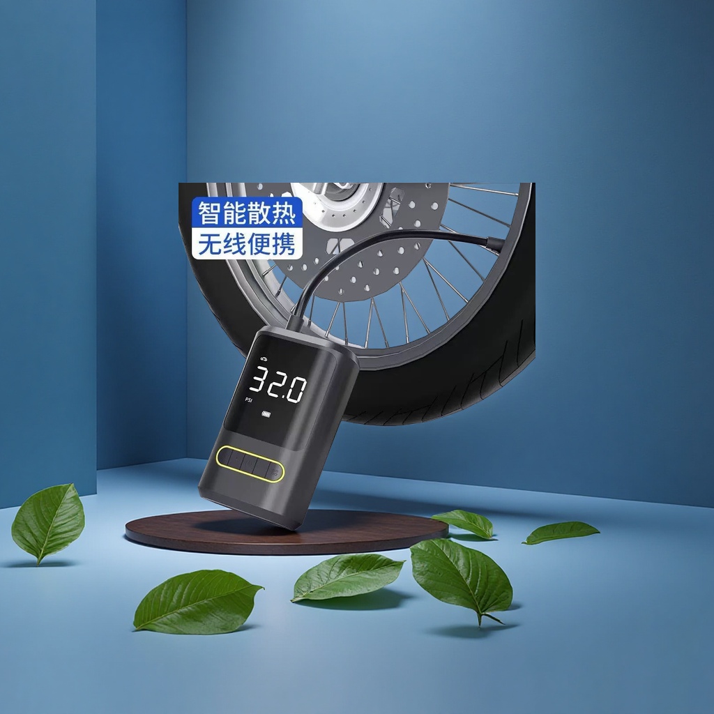 车载充气泵/充气泵便携式/充气泵/自行车电动充气筒/汽车应急电源细节图