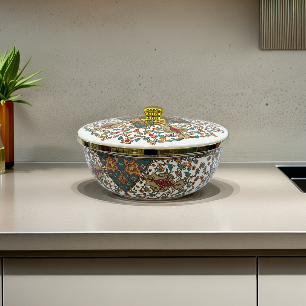 Classic enamel basin, household washbasin, kitchen sink, rust-proof and durable, large round details Picture