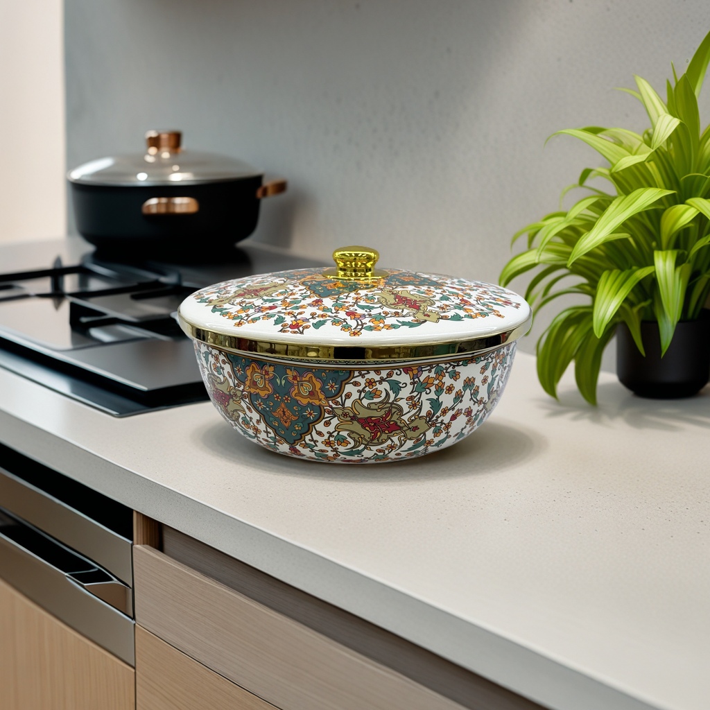 Classic enamel basin, household washbasin, kitchen sink, rust-proof and durable, large round Specification image