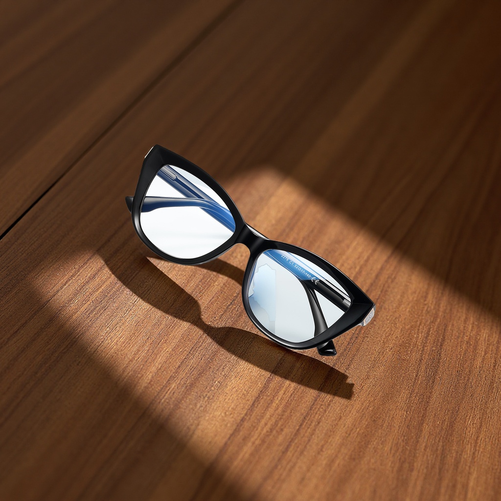Anti-blue light glasses 2276 original Bling glitter TR90 optical frame, European and American trendy goddess plain plain glasses details Picture