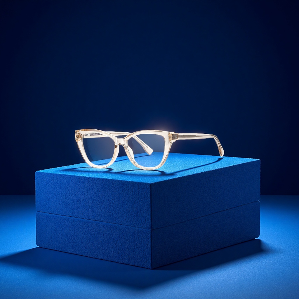 Anti-blue light glasses 2276 original Bling glitter TR90 optical frame, European and American trendy goddess plain plain glasses Specification image