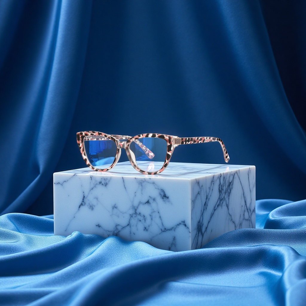 Anti-blue light glasses 2276 original Bling glitter TR90 optical frame, European and American trendy goddess plain plain glasses Item Picture