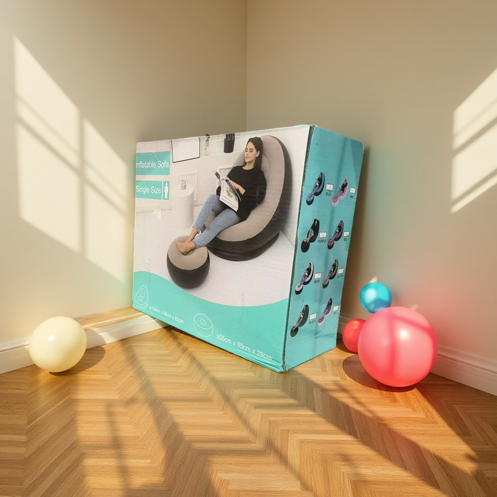 Inflatable bed sofa chair lazy folding sofa Inflatable sofa Inflatable bed details Picture