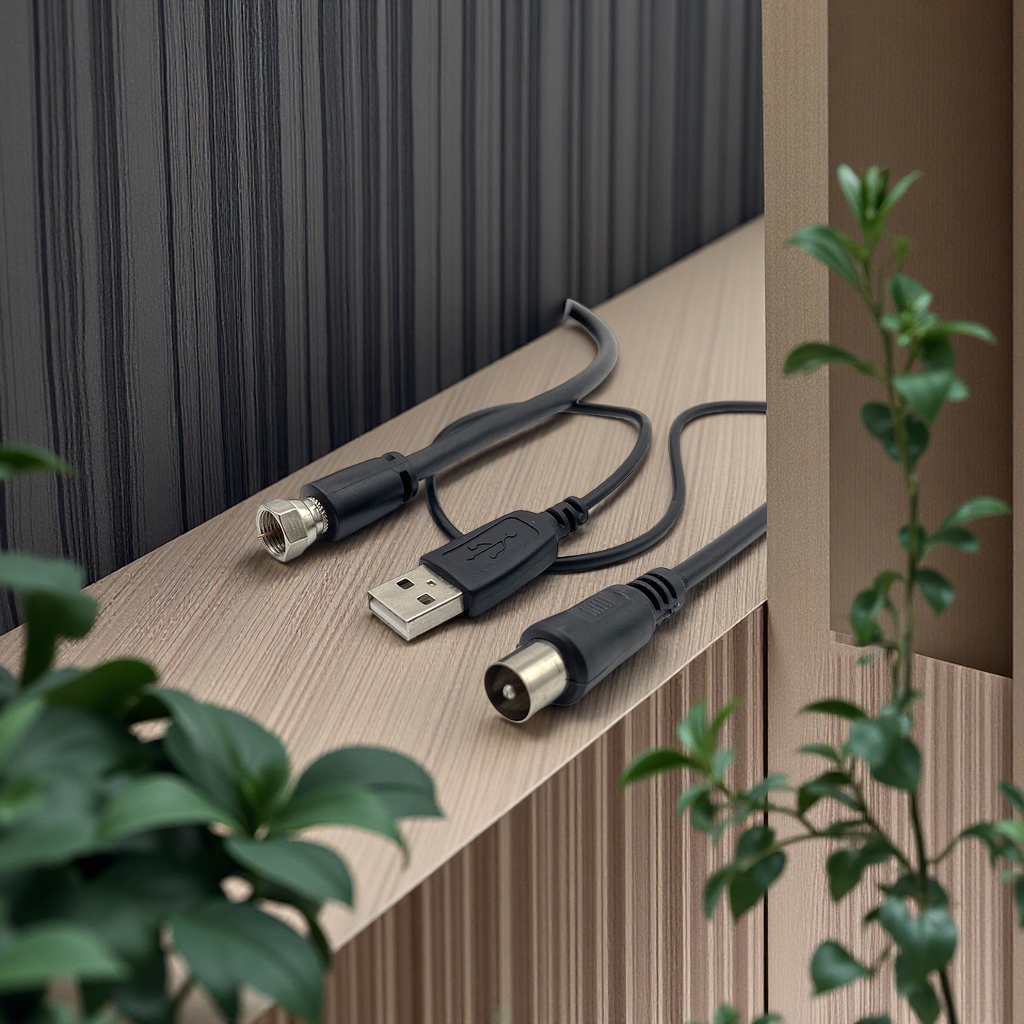 New indoor and outdoor digital TV antenna with signal amplifier, USB-powered DVB-ATSC high gain Specification image