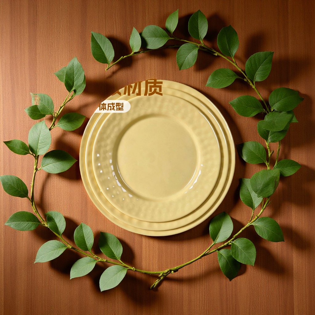 密胺仿瓷圆形烤肉自助餐商用火锅凉菜盘子