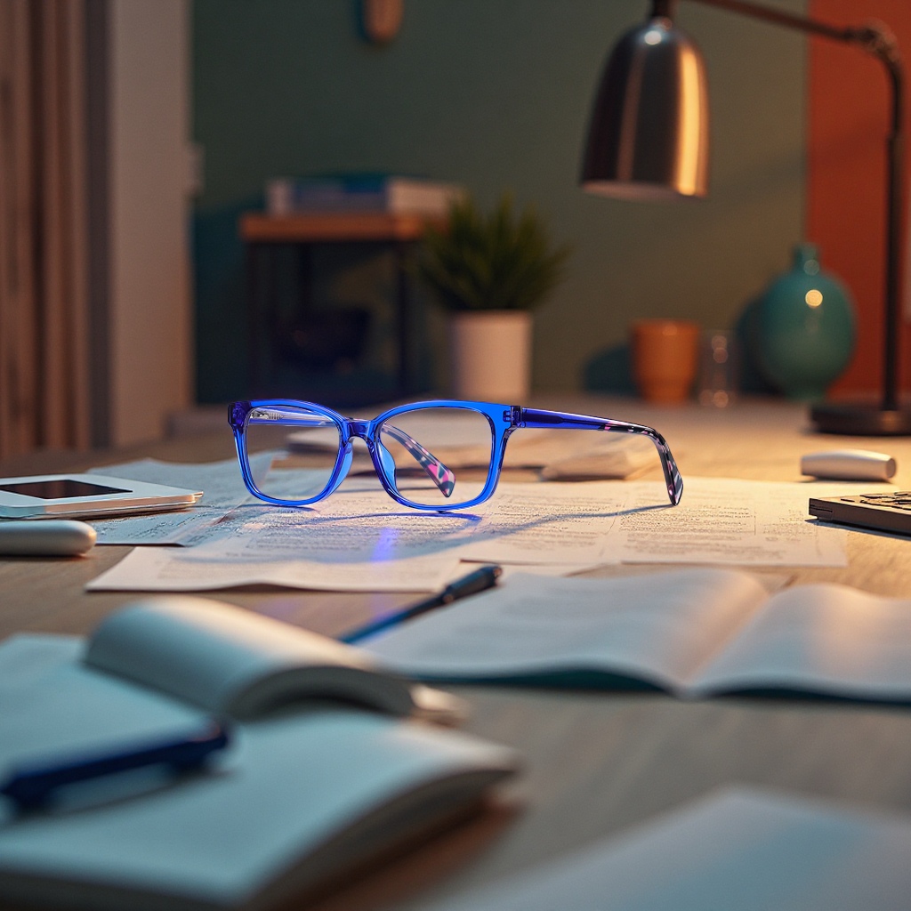 Teenagers' anti-blue light TR90 color-blocking optical glasses in cross-border stock, European and American ins style children's glasses Item Picture