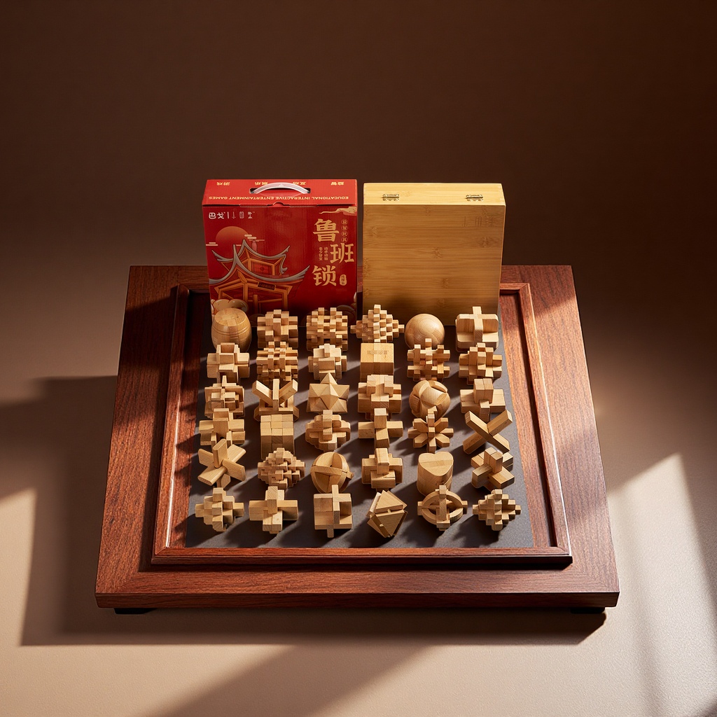 Redwood Lu Ban Lock, Kongming lock, educational toys for adults and children, birthday gifts Application Scenario