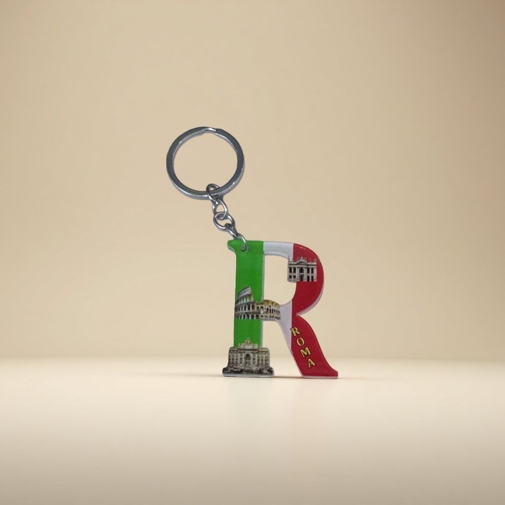 Acrylic keychain creative and personalized pendant, small, durable and portable, decorative letter R keychain, custom keychain Application Scenario