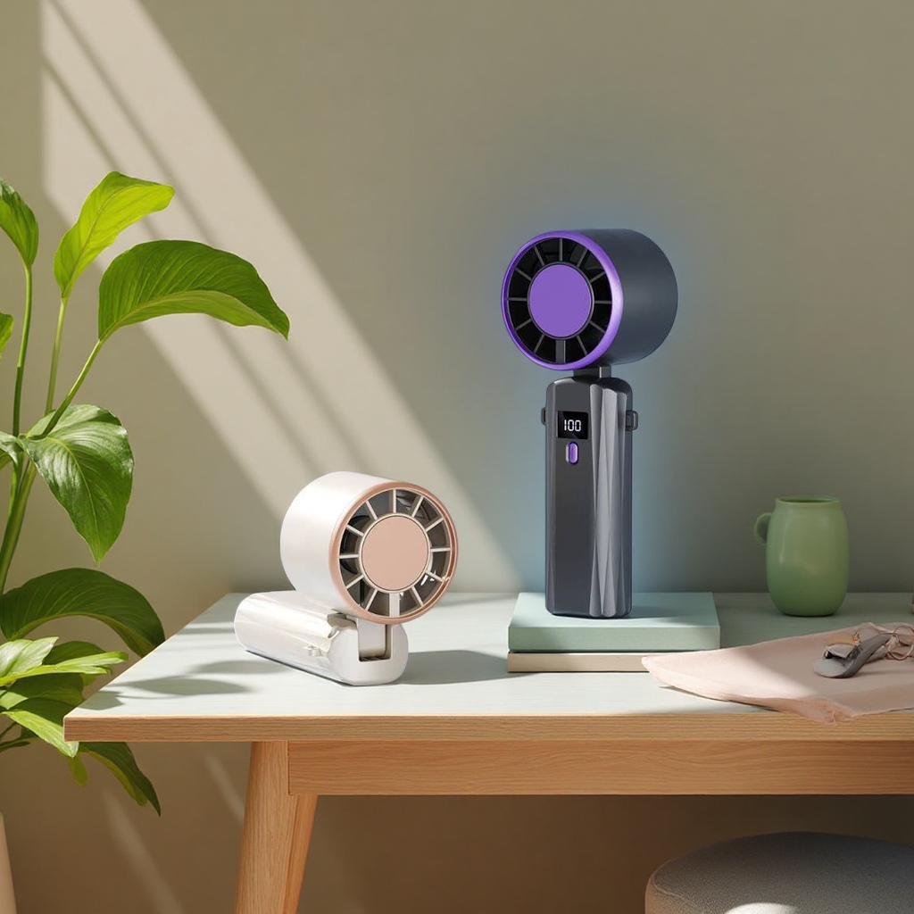 Handheld electric fan, small fan, portable charging, handheld fan, silent, strong wind force Application Scenario