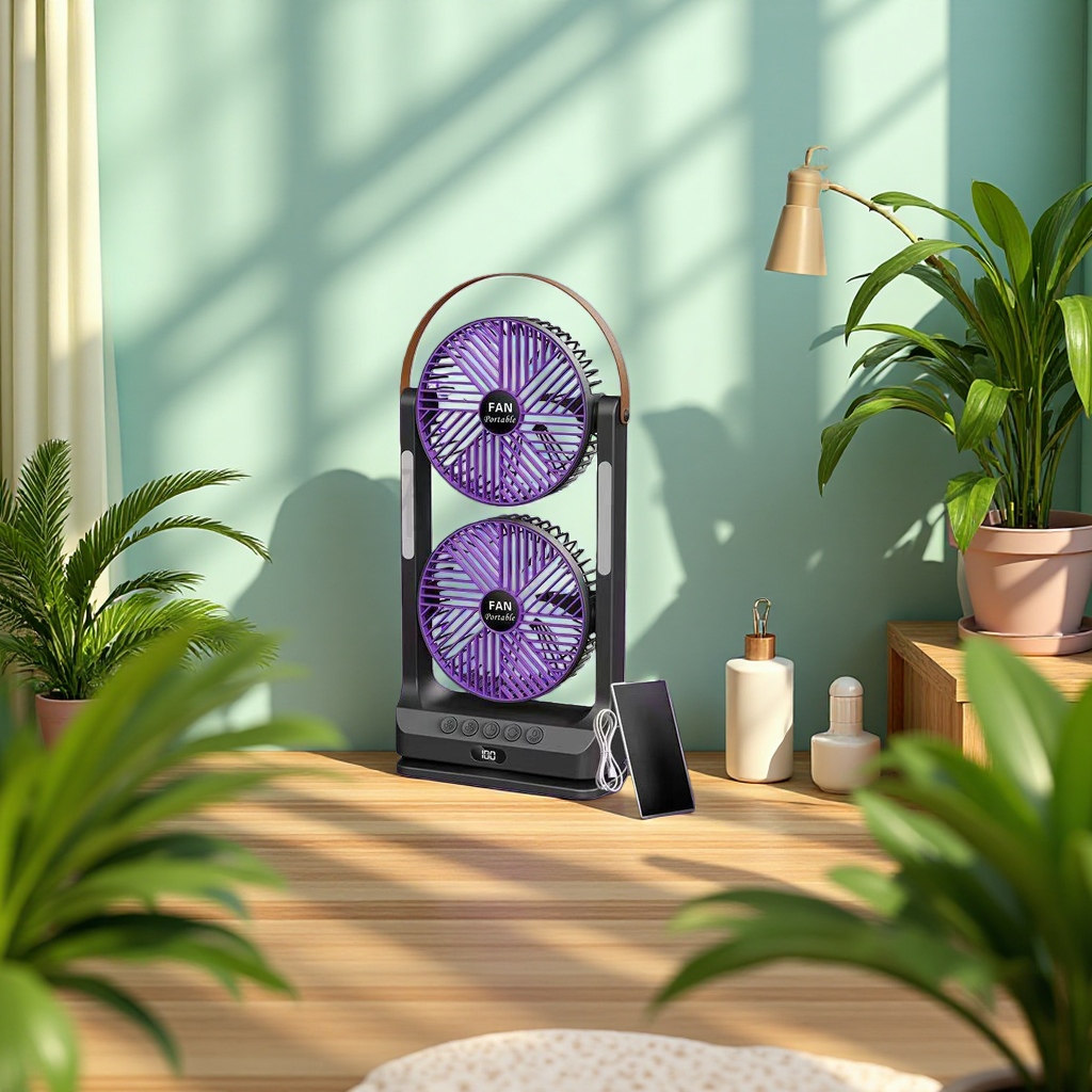 Handheld electric fans, small fans, portable DC electric fans for carrying large trucks details Picture