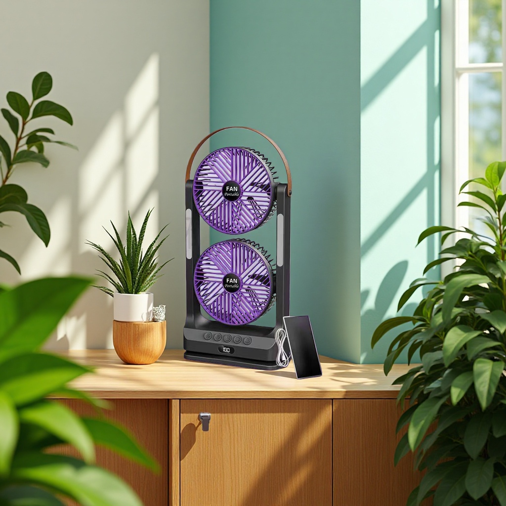 Handheld electric fans, small fans, portable DC electric fans for carrying large trucks Specification image