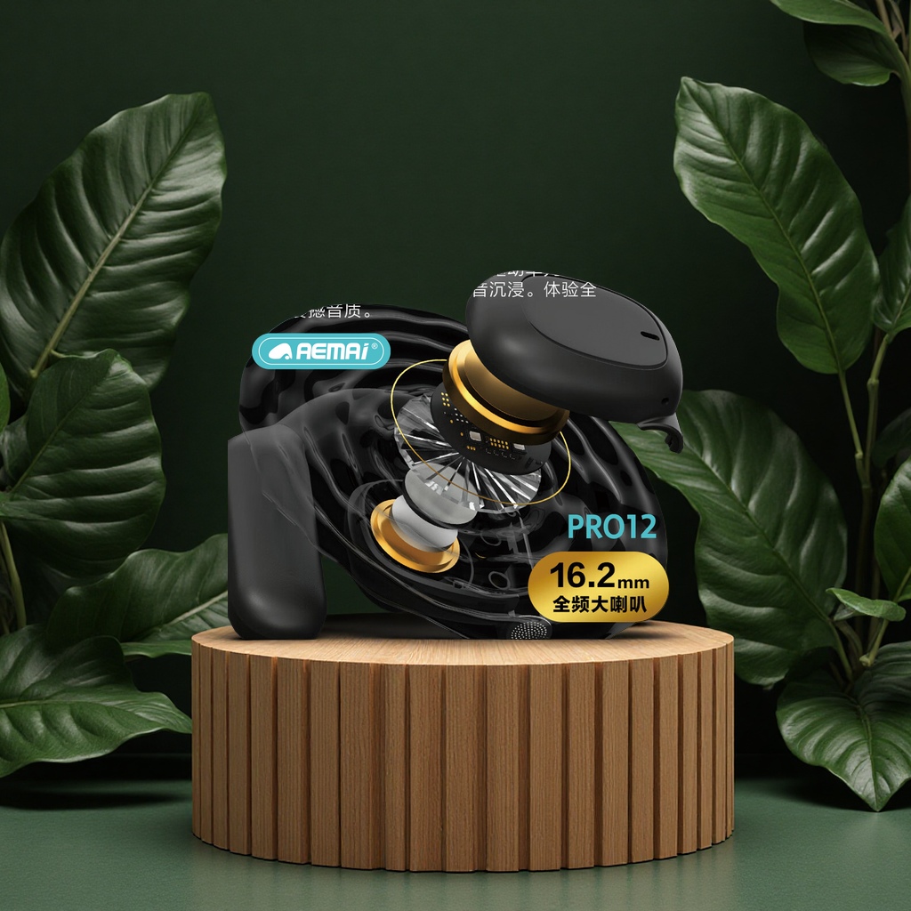 The PRO12 new over-ear wireless Bluetooth headphones feature long battery life, high-quality sound, touch control and comfortable wearing Specification image