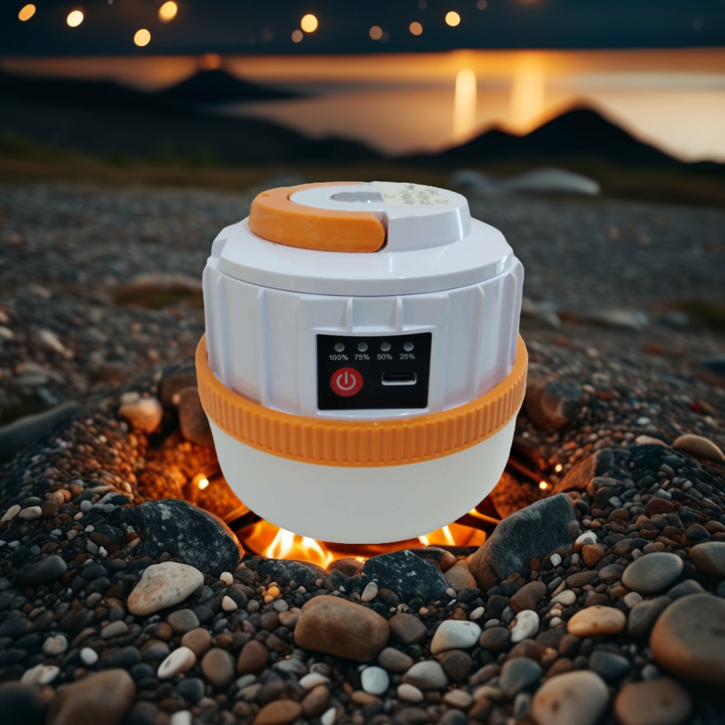 New type of camping lamp with hook and dual light source, rechargeable and electrically exposed camping lamp Specification image
