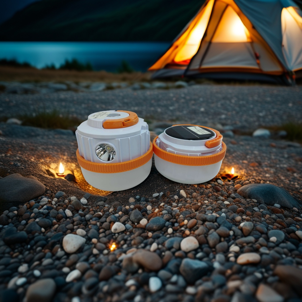 New type of camping lamp with hook and dual light source, rechargeable and electrically exposed camping lamp Item Picture