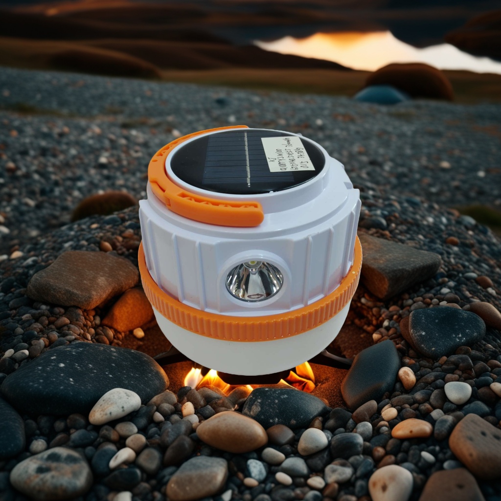 New dual-source multi-functional camping lamp with electric display, hook and rechargeable camping lamp Application Scenario