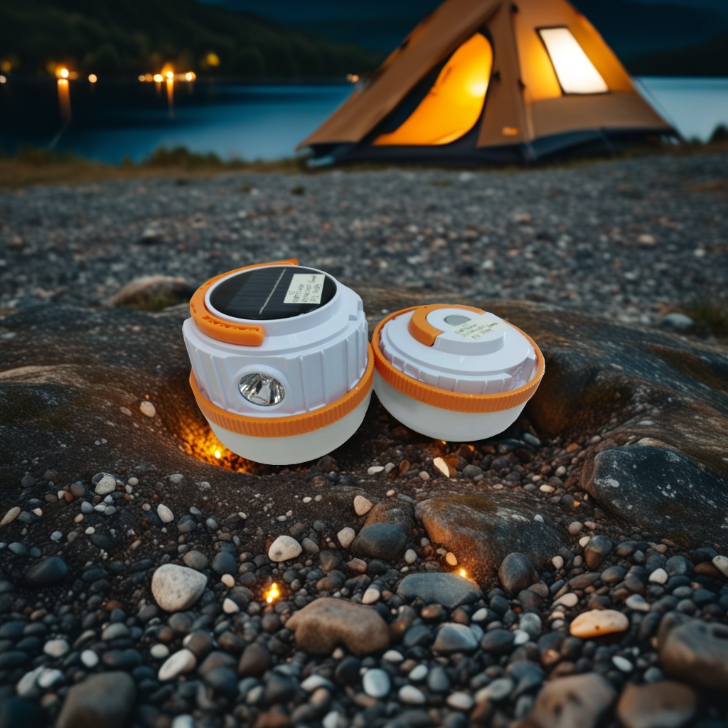 New dual-source multi-functional camping lamp with electric display, hook and rechargeable camping lamp Item Picture