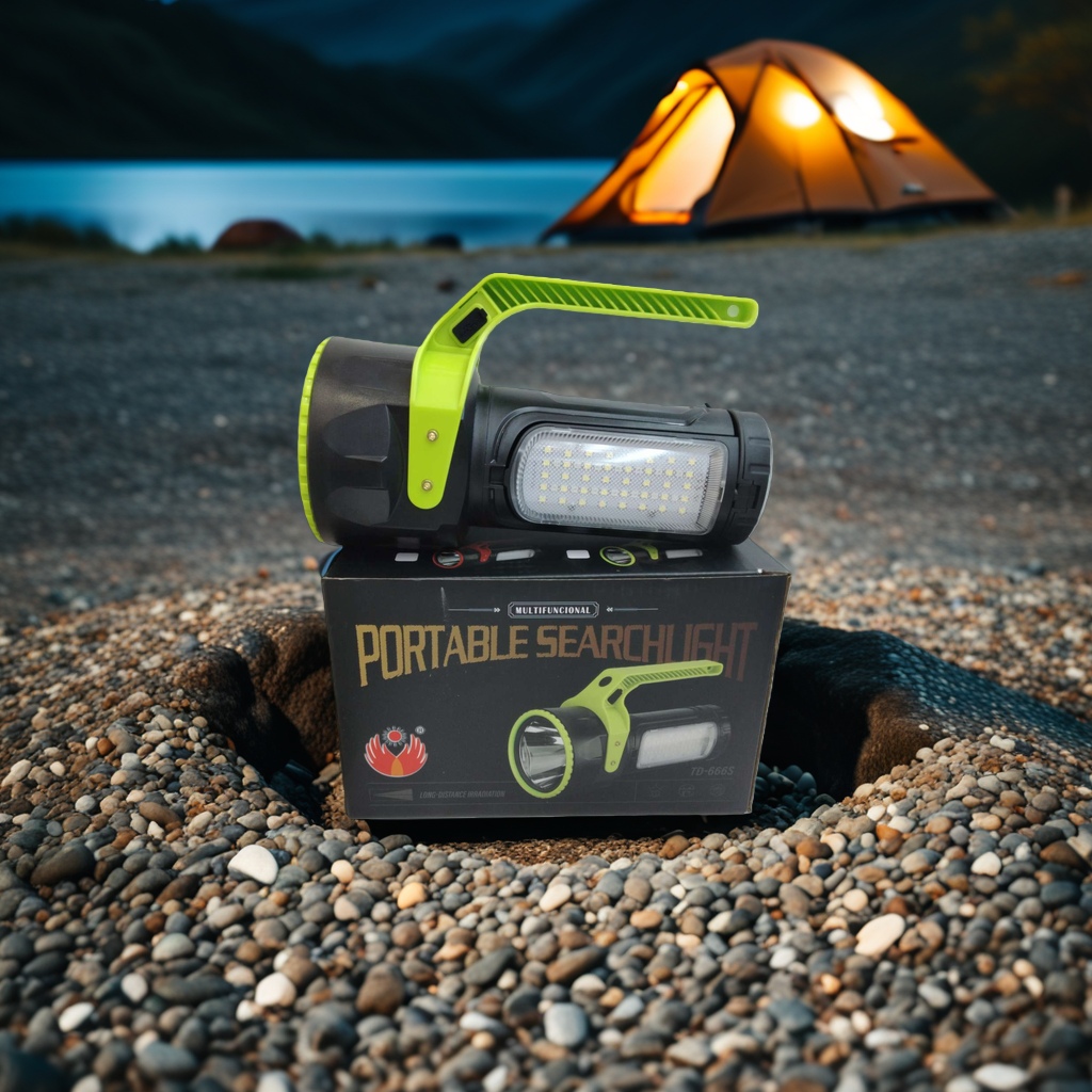 The new multi-functional dual-source portable lamp has a wide range of side lights that can be extended