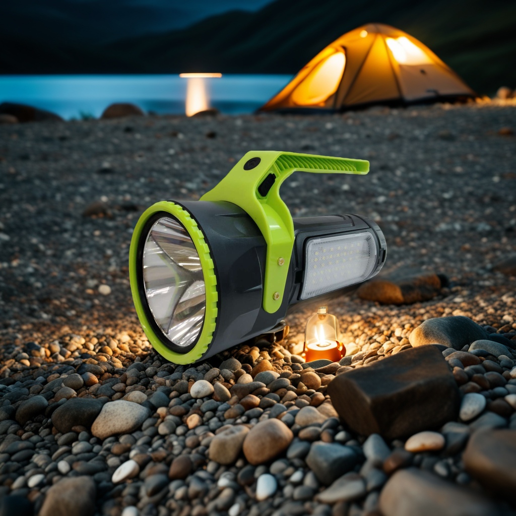 The new multi-functional dual-source portable lamp has a wide range of side lights that can be extended details Picture