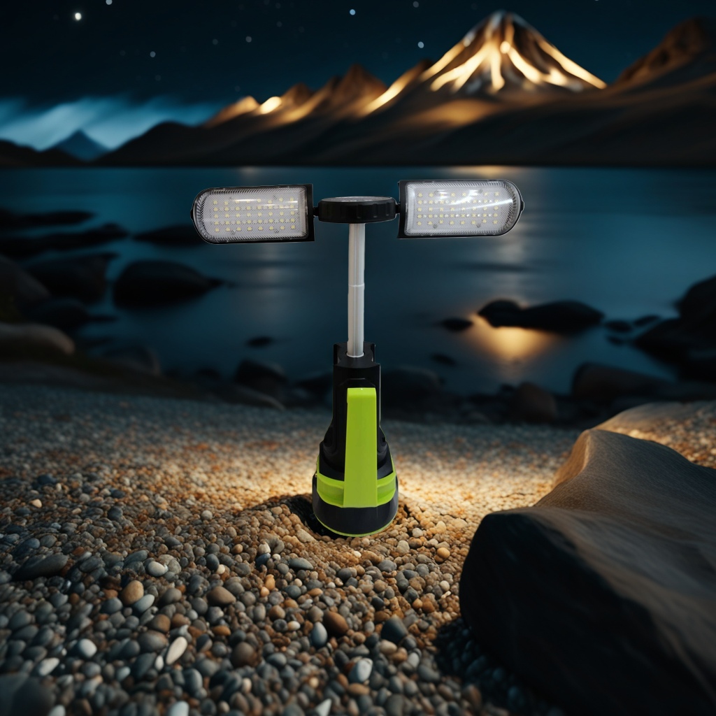 The new multi-functional dual-source portable lamp has a wide range of side lights that can be extended Specification image