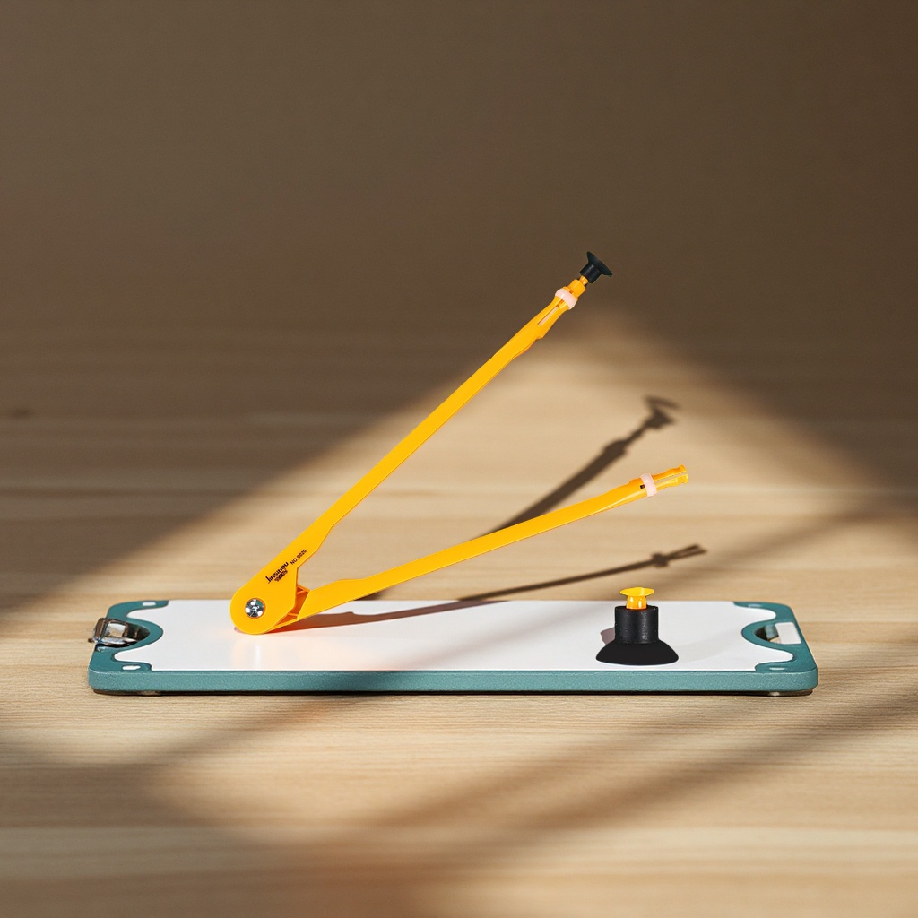 One-horned Deer teaching stationery set with handle plastic isosceles right-angle square, teacher drawing ruler, Talent Stationery wholesale and customization details Picture