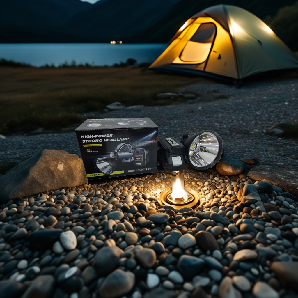 New headlamps with metal clips, dual light sources, ultra-bright illumination, large lamp beads, wide-range illumination, detachable battery base headlamps