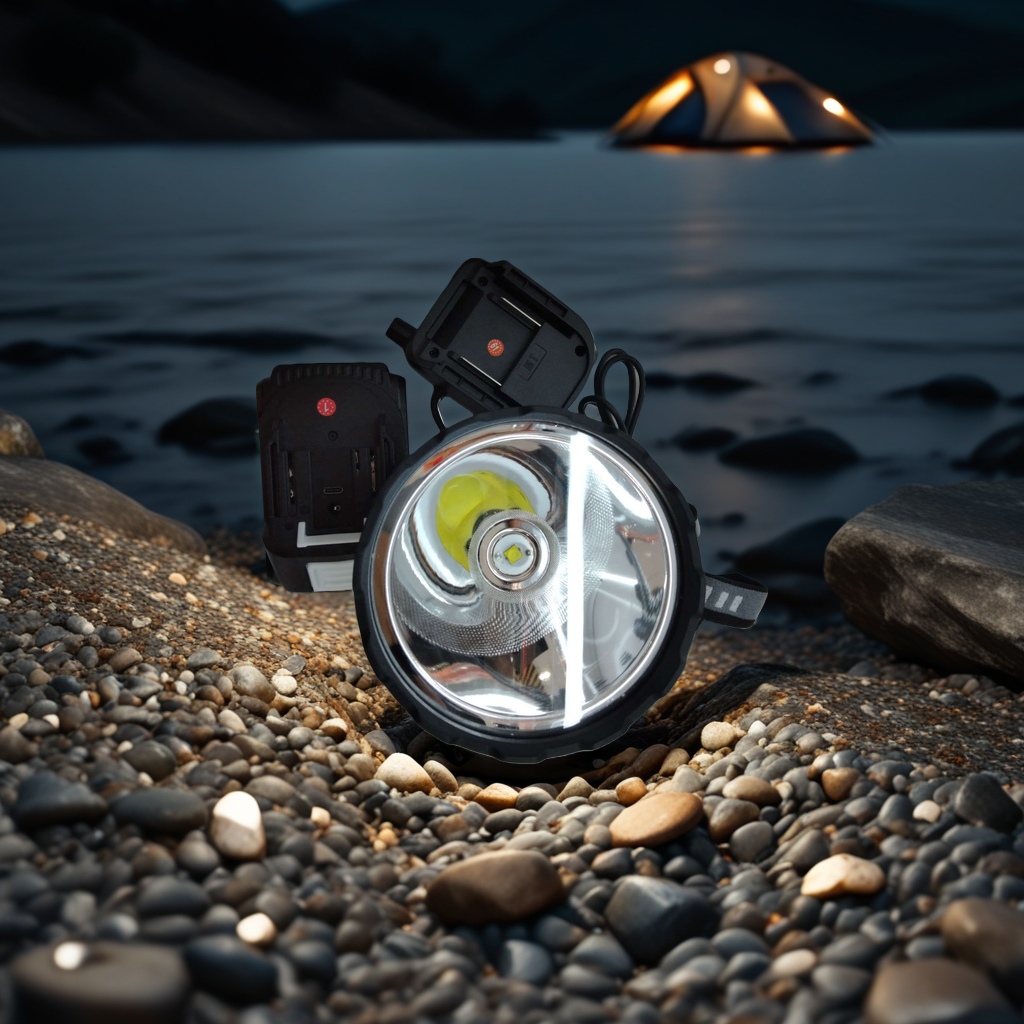 New headlamps with metal clips, dual light sources, ultra-bright illumination, large lamp beads, wide-range illumination, detachable battery base headlamps Application Scenario