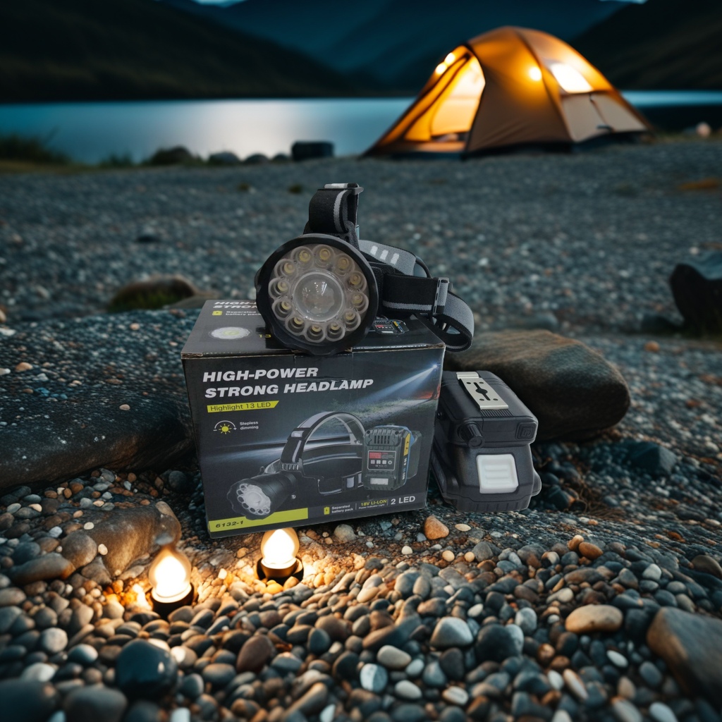 Cross-border new multi-led headlamp with metal clip and detachable battery headlamp