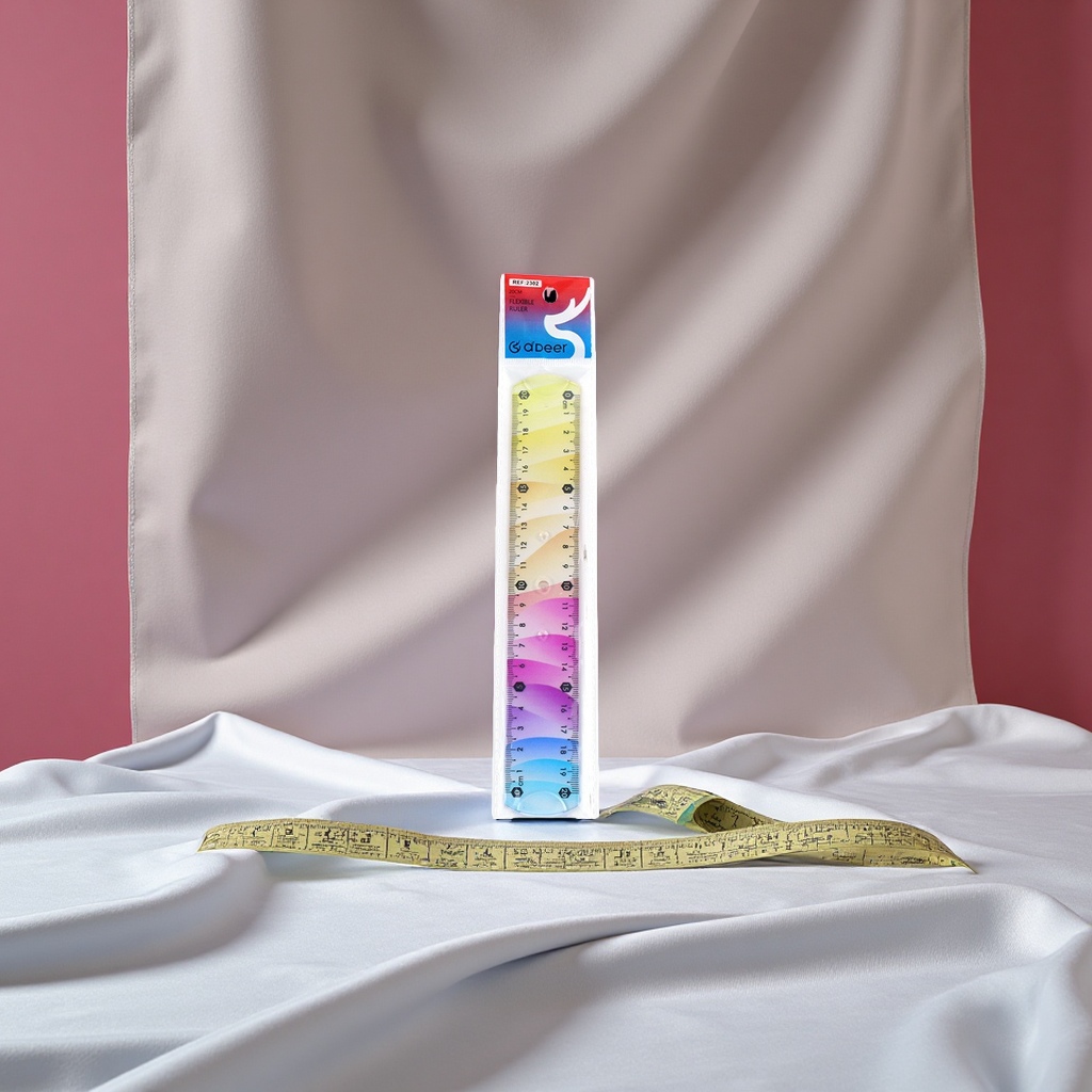 Factory-customized LOGO colorful transparent PVC flexible tape measure 30cm - 20cm, bendable, special measuring tool for students Specification image