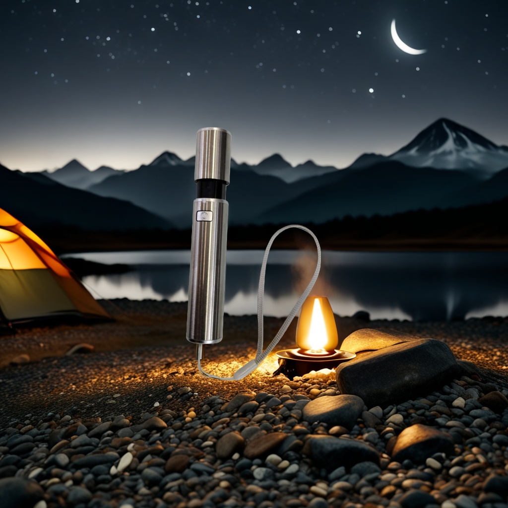 New White Laser portable flashlight, rechargeable flashlight with telescopic zoom Specification image