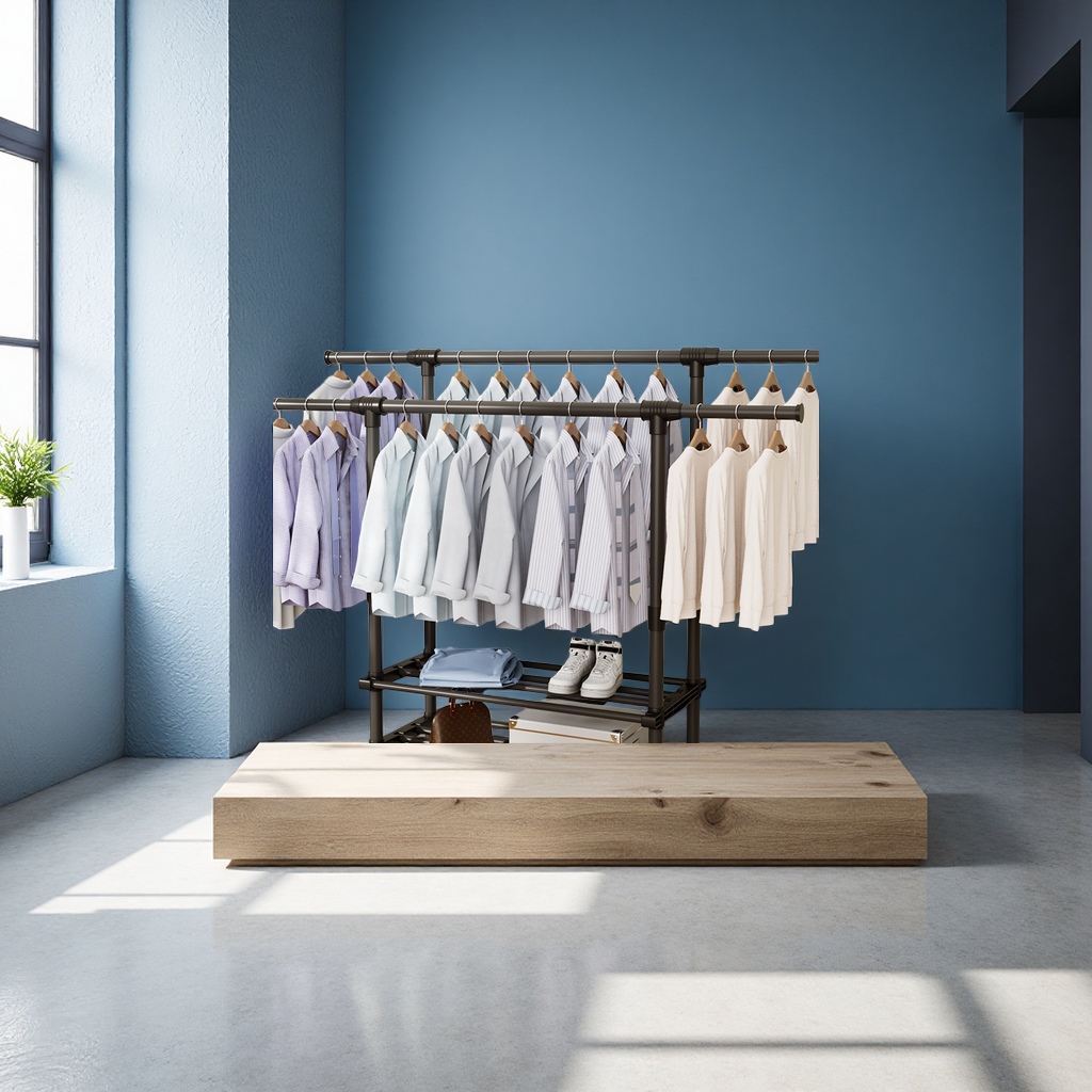 晾衣架/钢管衣架/晒衣神器/衣服挂/室外晾衣架产品图