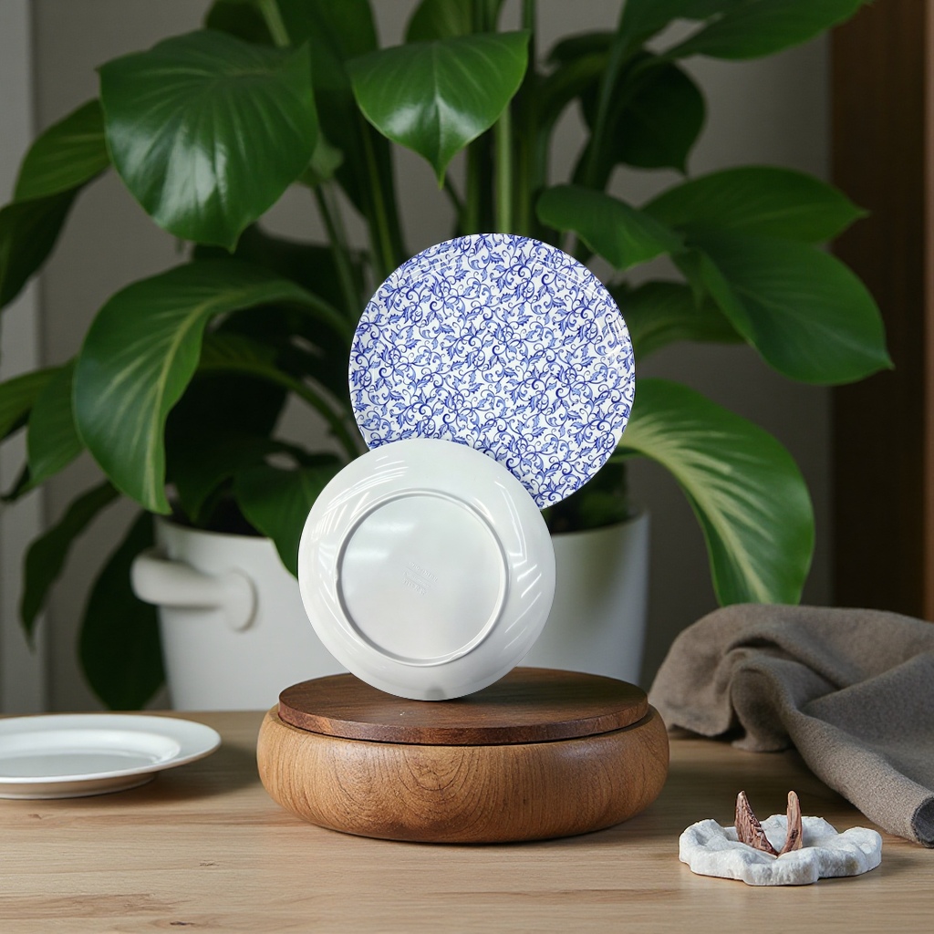 Direct sales from foreign trade manufacturers of blue orchid melamine imitation porcelain bowls, commercial stock, durable and wear-resistant round bowls, plates and plates, factory direct delivery Application Scenario