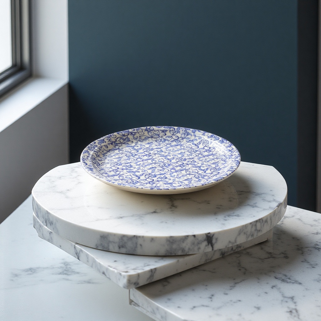 Direct sales from the foreign trade manufacturer of blue orchid melamine dinner plates, commercial round imitation porcelain durable and wear-resistant handicrafts
