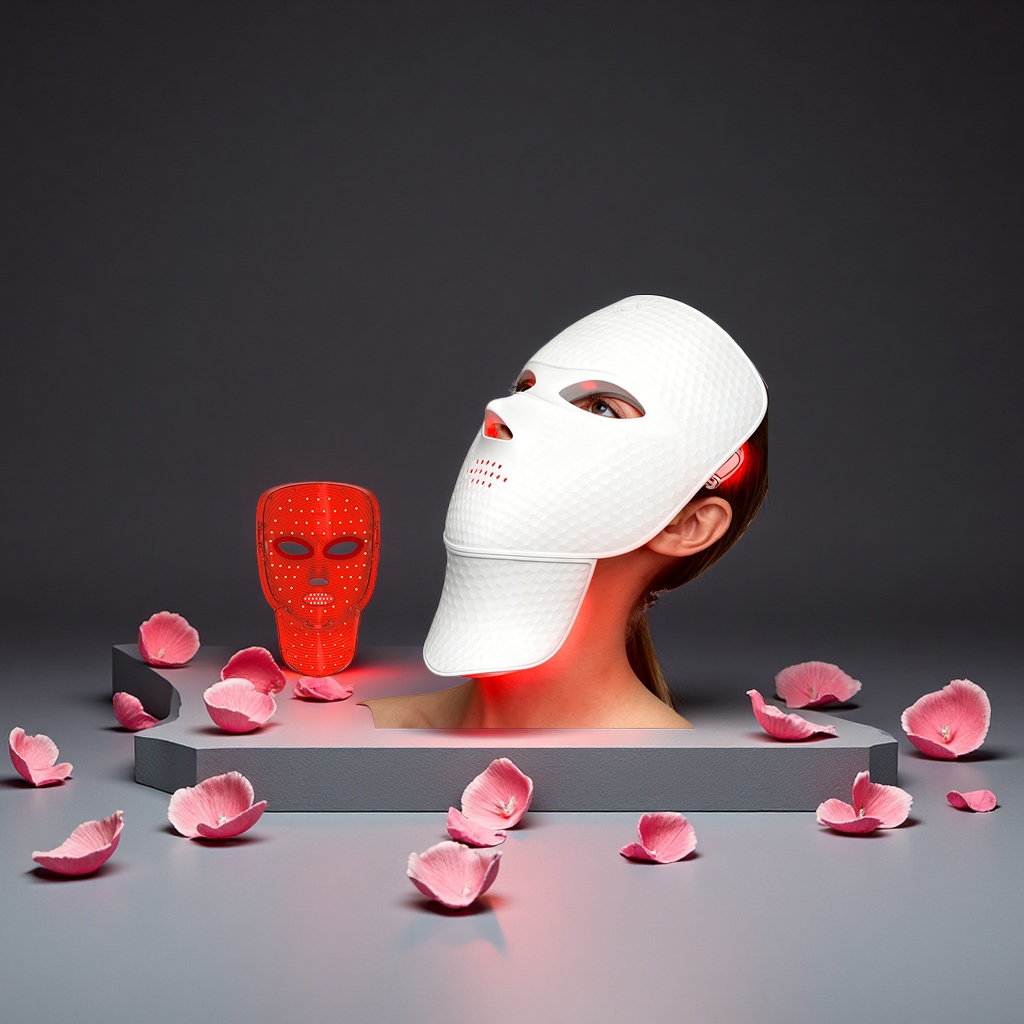 shanilak Cross-border Home LED Photon Beauty Mask Seven-spectrum Red and Blue Light touch Facial Care Device