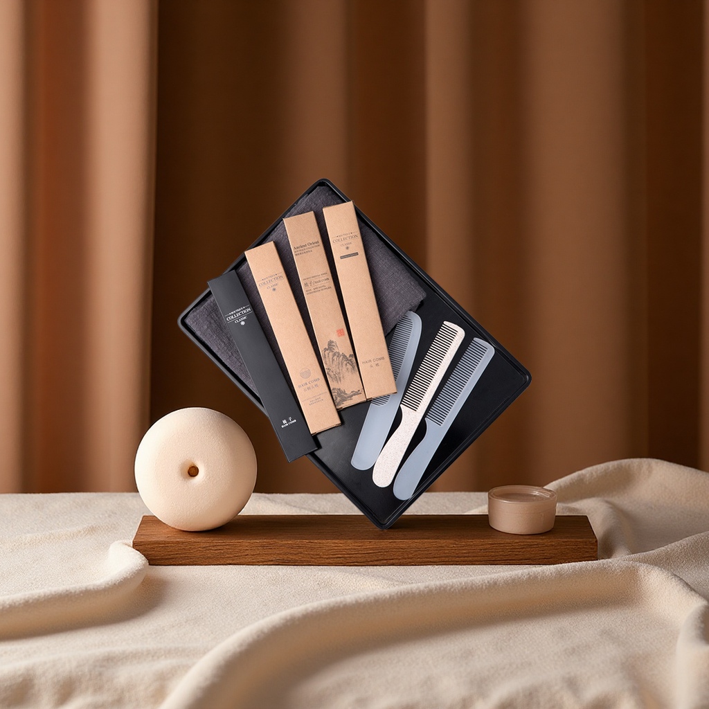 Disposable wooden combs for hotels, guesthouses and homestays, small combs in plastic boxes or bags