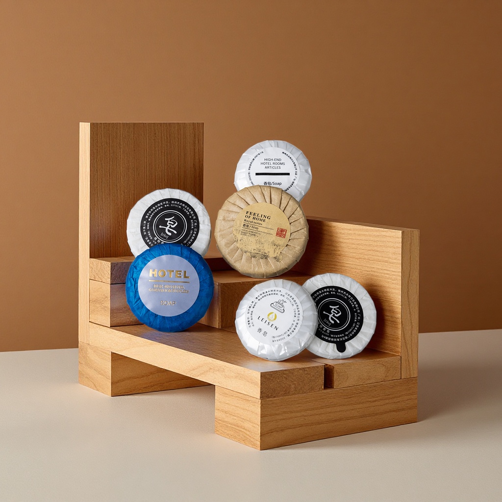 Wholesale of disposable soap for hotels, guesthouses and homestays, and hand-made soap for foreign trade with LOGO printing details Picture