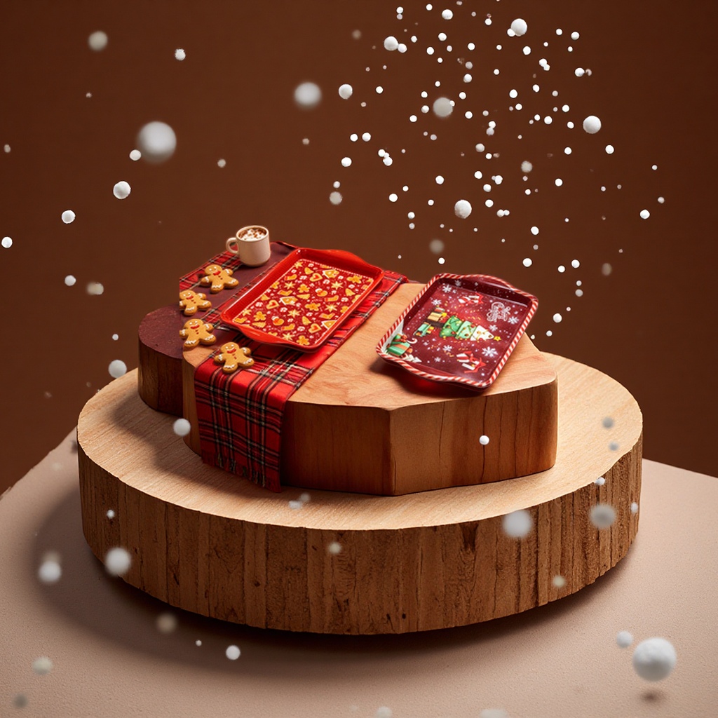 Direct sales from an export-oriented manufacturer of red Christmas tree gingerbread melamine commercial durable and shock-resistant square Christmas decorations