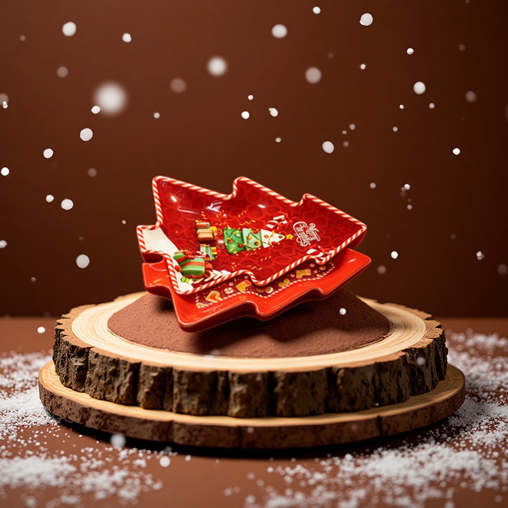 Direct sales from the foreign trade manufacturer of 12-inch commercial Christmas melamine dinner plates, shockproof and wear-resistant round in stock