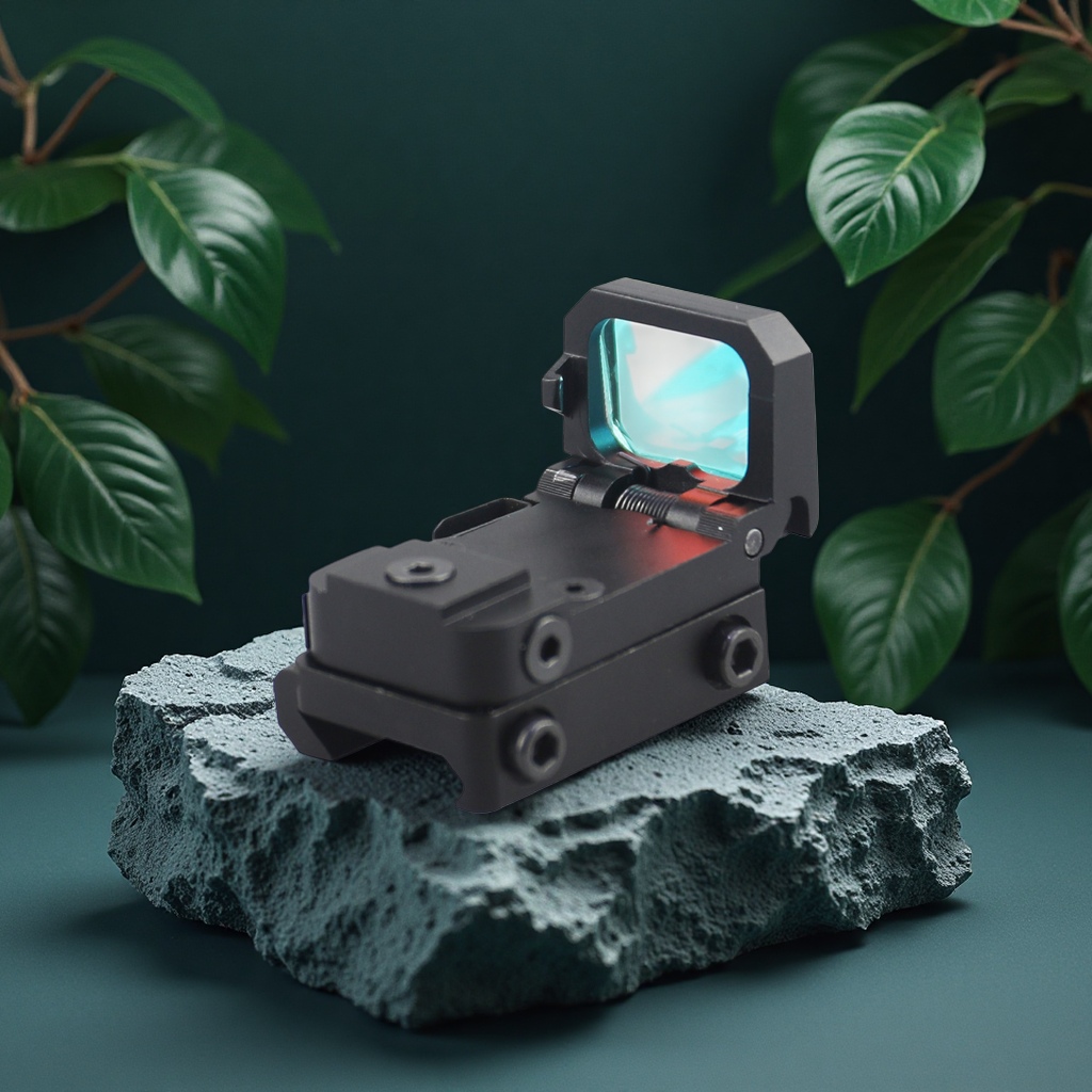 RMR high-definition iris red dot sight, folding base plate slingshot toy, metal holographic bird-finding mirror