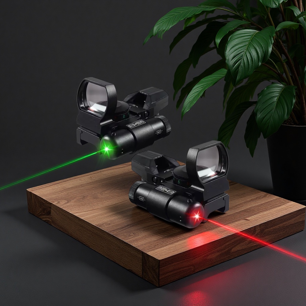 The HD101B side-mounted red laser metal four-direction finder telescope for slingshot use