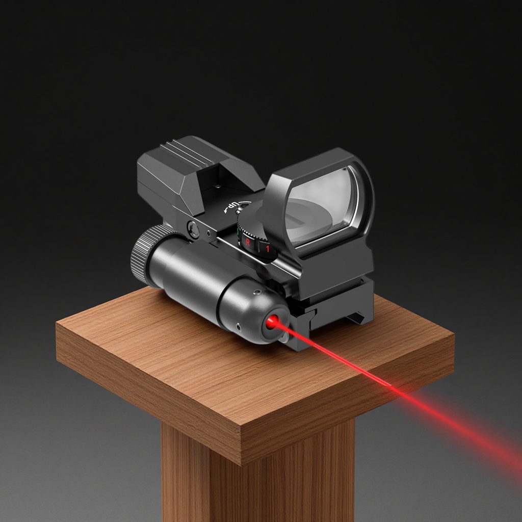 The HD101B side-mounted red laser metal four-direction finder telescope for slingshot use Item Picture